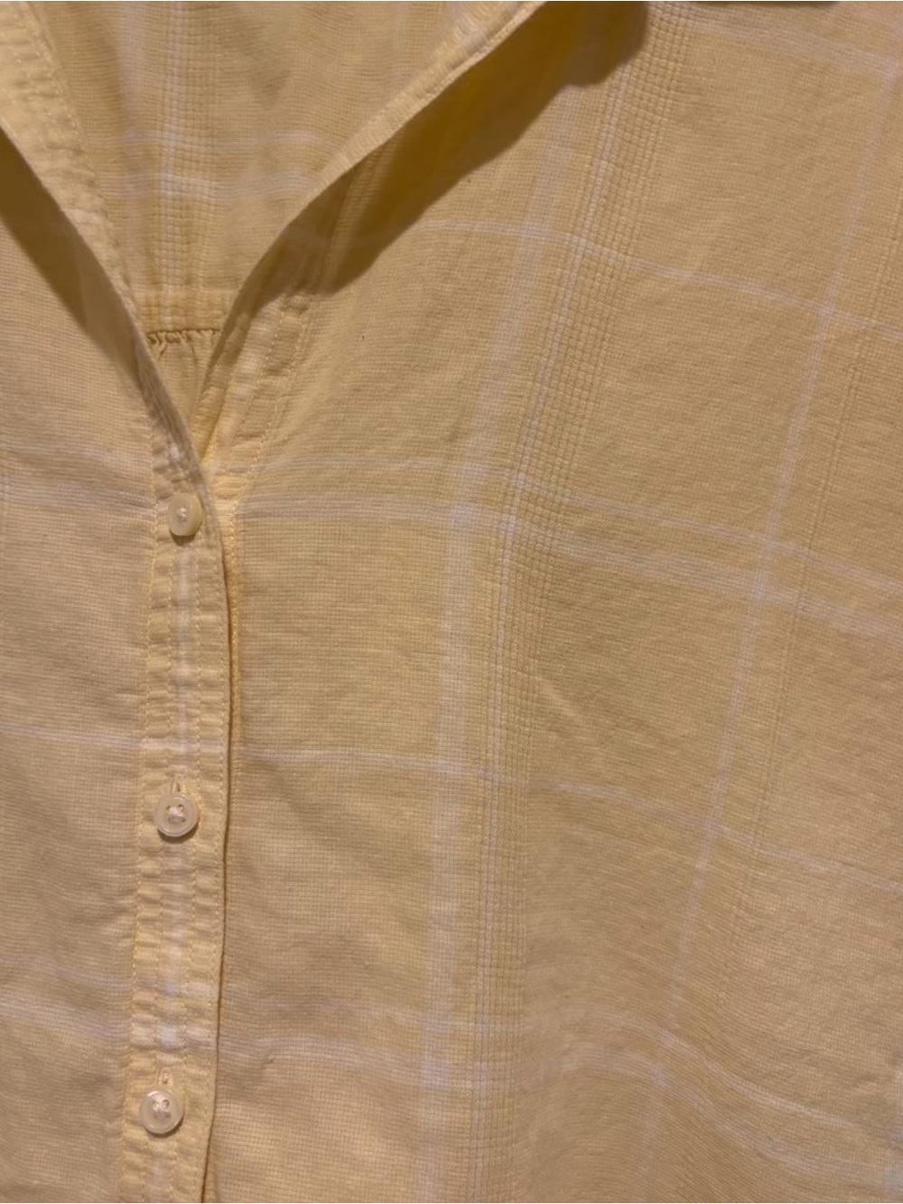 Patagonia Organic Cotton Yellow Plaid Short-Sleeve Button Down Shirt - Picture 4 of 7